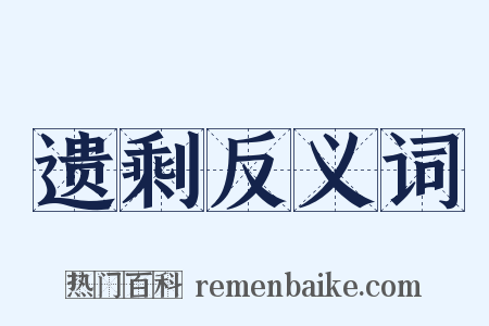 遗剩反义词是什么意思的图片